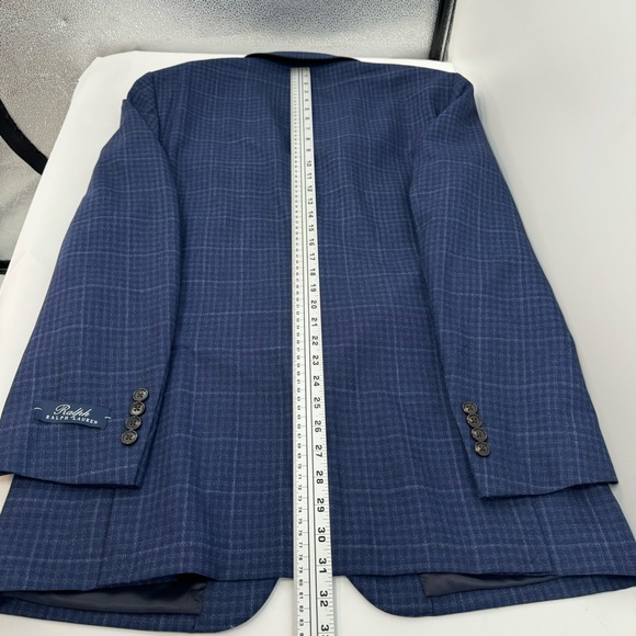NWT RALPH by RALPH LAUREN Navy CHECK Classic Fit Wool Suit  40 LONG $325 - Picture 12 of 13